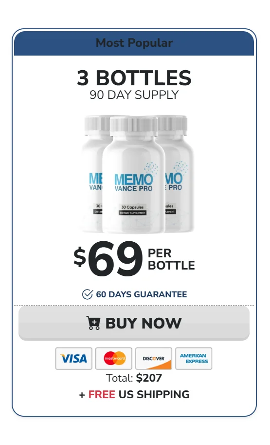 Memovance PRO™ 3 bottles pricing